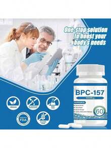 BPC 157 Peptide Capsules 1000Mcg, Supports Muscle Growth, Tissue Repair, Strength, 60 Count - Unflavored - View 3