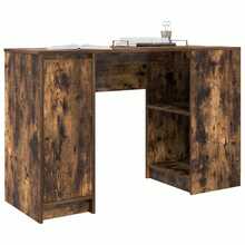 vidaXL Bureau chêne fumé 120x42x76 cm bois d'ingénierie - Tabac - Voir 4