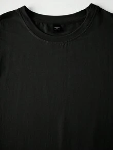 Camiseta con cactus y flores diseño caricatura Tipografía divertida Algodón - Negro - Ver 3