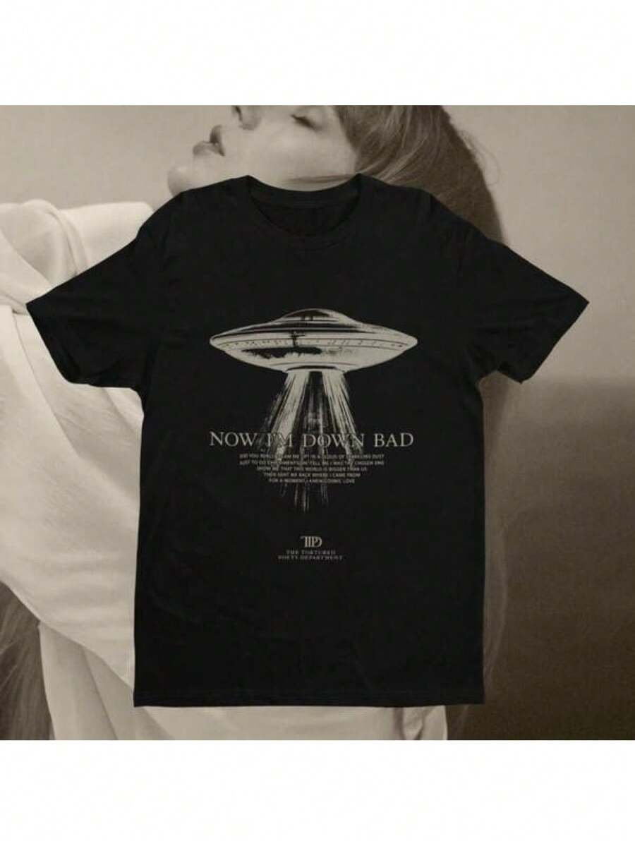 CAMISETA TAYLOR DOWN BAD TTPD - Negro - Ver 1