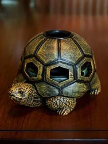 Vintage Turtle Ashtray With Lid, Resin Windproof Ashtray, Indoor Outdoor Decorative Ashtray, Suitable For Home Balcony Garden, Unique Gift For Smokers - B - View 2