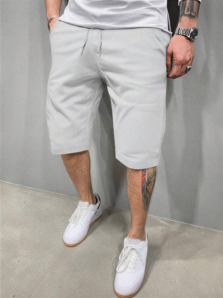 Bermuda Twill Shorts Men's High Quality Summer Men's Top - White - View 1