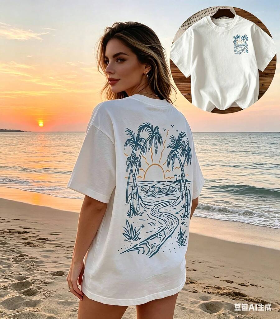 Letter Print T Shirt Women, Casual Loose Fit Round Neck Short Sleeve T-Shirt, Summer Graphic Tee, Basic Slogan Top, Everyday Wear, Women's Casual Tee - 白色 - 查看 1
