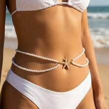 1pc Women's Faux Pearl Beaded Elegant Waist Belt - Waist Chain - View 25