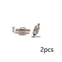 2个304不锈钢磁性扣环，银色心形/圆形桶形连接器，适用于皮绳手链，DIY珠宝制作配件 - 連接器 - 查看 9