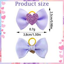 16/40pcs Candy Colored Love Bow Pet Headband, Yorkshire Teddy Dog Hair Accessories, Cute Cat Headwear, Pet Beauty Accessories - Multicolor - View 3