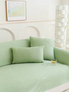 1 chiếc đệm sofa hình hạt đậu mát mẻ, chống bẩn, đa năng, dùng được quanh năm, kiểu dáng đơn giản và hiện đại, chống trầy xước và chống trơn trượt cho mèo, có thể dùng cho sofa hình chữ L và sofa 1/2/3/4 chỗ ngồi (Bán lẻ từng chiếc) - màu xanh lá - Xem 5