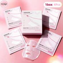 Salmon PDRN Pink Collagen Gel Mask | Color-Changing Gel, Overnight Face Mask For Glass Skin - Moisturizing, Firming, Elasticity Boost & Fine Lines Reduction | Low-Molecular Collagen, Pore Minimizing | Cooling Effect, Dermatologically Tested | Korean Skincare, 28g X 4ea (1 Box) - 1 Box/4 Pieces - View 1