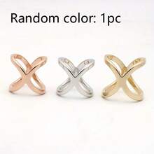 Clip de bufanda con anillo entrelazado dorado para mujer, broche versátil para vestido, clip de bufanda minimalista y liso en forma de cruz para el dobladillo de la ropa, clip de lujo multifuncional para prendas, regalo para ocasiones especiales - Dorado - Ver 10