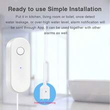 涂鸦 WiFi 漏水传感器家用水位检测器厨房安全溢水报警智能生活 APP 远程控制 - 查看 6