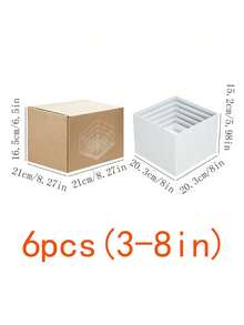 Giá đỡ thức ăn bằng acrylic màu trắng, 5 mặt, đa năng, đáy rỗng, thích hợp cho tiệc buffet, tiệc cưới, tiệc tùng. - trắng - Xem 6