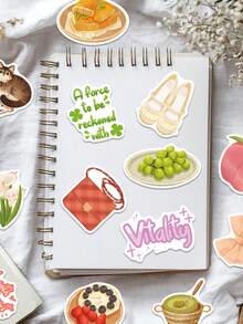 50Pcs Exquisite Daily Life Stickers Minimalist Elegant Lifestyle Vinyl Decal Chic Modern Simple Aesthetic Sticker For Journal Notebook Laptop Phone Water Bottle Home Office Coffee Bar Personal Scene Stylish Decoration Scrapbook Supplies Scrapbooking - 1 Set - View 5