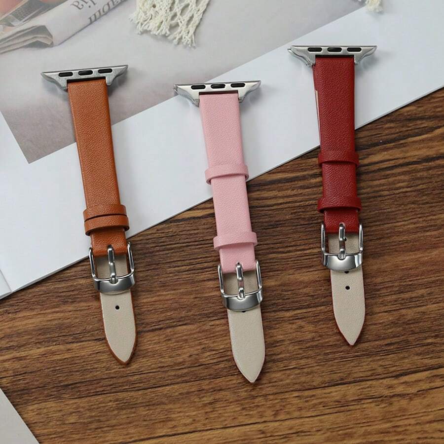 Dây đeo đồng hồ nữ mỏng bằng da PU dễ thương, kích thước 38/40/41/42/44/45/46/49mm, tương thích với 1-11 SE Ultra 3 2 1. - Không khuôn - Xem 1