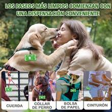 TAIMEI Bolsas para desechos de mascotas, 25 rollos en 375 piezas, Desechable portátil para caminar y viajar al aire libre,bolsa de limpieza montada en el vehículo. (Verde) - Verde - Ver 4