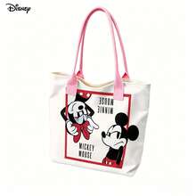Túi xách tay và đeo vai đựng laptop hình chuột Mickey và Minnie của Disney, túi đeo vai in hình cặp đôi phong cách retro, thích hợp sử dụng hàng ngày. - màu đen - Xem 4