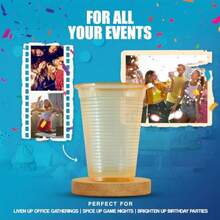 Color Party Cups For Parties And Events High-Quality Plastic Red Microwave- Sturdy And Modern Disposable Cups 10oz 1 Pack Of 25 - -Màu đỏ- - Xem 4