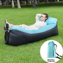 1 Pc New Outdoor Inflatable Sofa Mattress, Suitable For Outdoor Music Festivals, Portable Seat Cushions, Camping, Lazy Naps, Beds, Beach Use. Inflatable Bed, No Batteries Required - Có gối - Xem 8
