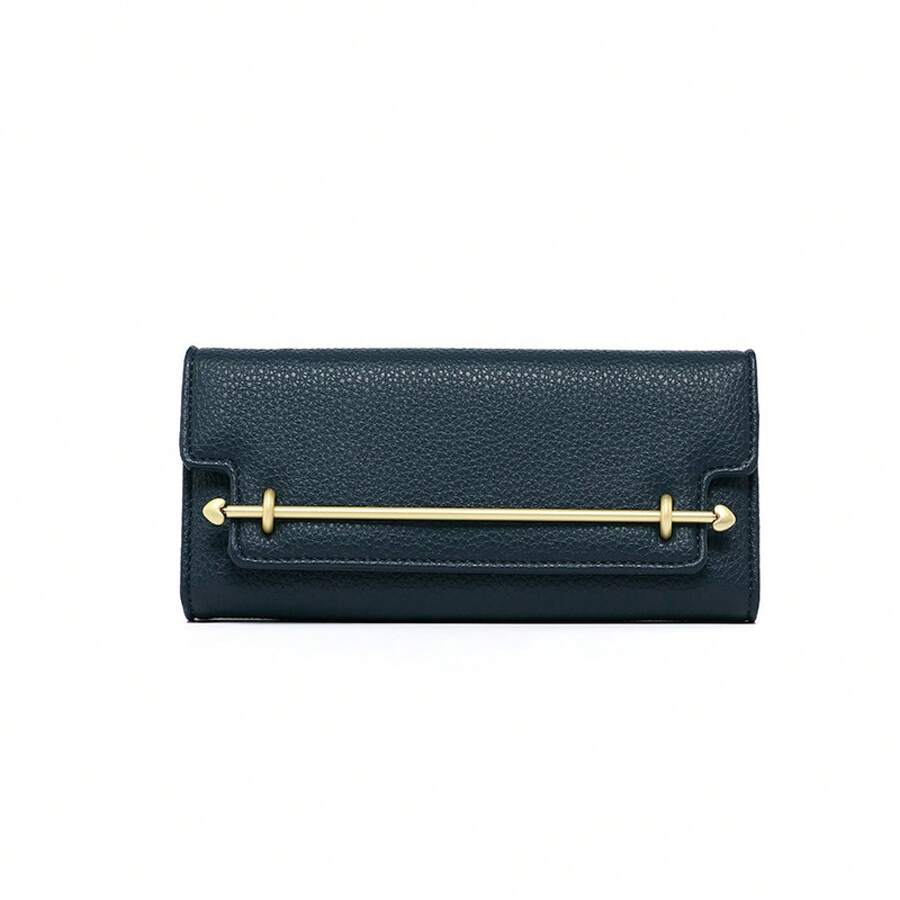 Creative Flap Handheld Bag, Niche Solid Color Mini Coin Purse - Azul profundo - Ver 1