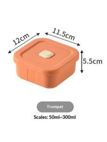Caja de almuerzo cuadrada de silicona, recipiente de almacenamiento de alimentos con válvula de aire, caja bento para microondas para frutas y verduras - Multicolor - Ver 12