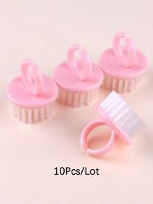 2/10 chiếc cọ làm sạch móng mới, cọ làm sạch bụi móng hình vòng, cọ loại bỏ lớp biểu bì mini, cọ làm sạch móng đa chức năng. - Nhiều màu - Xem 10