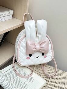 Nueva llegada Mochila de diseño lindo de conejo, adecuada para ir al trabajo y viajar - Blanco - Ver 11
