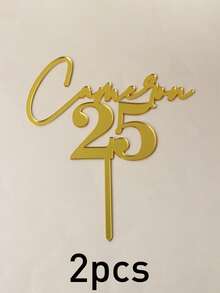 客製化手寫姓名蛋糕插牌，個性化婚禮生日派對裝飾，優雅極簡浪漫風甜點桌飾，獨特紀念禮物，適合情侶好友節慶季節，可自訂文字蛋糕裝飾配件 - 風格D - 查看 14
