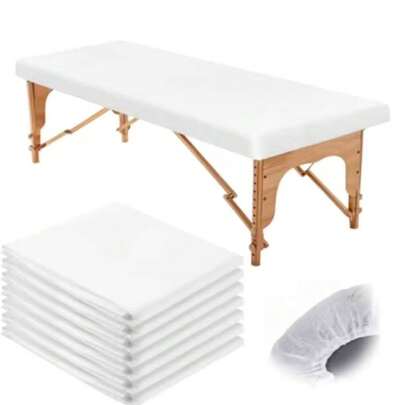Bộ 1/10/20/30 tấm ga trải giường massage dùng một lần, chất liệu vải không dệt co giãn, thoáng khí, thích hợp cho massage, spa, thẩm mỹ viện - Màu trắng