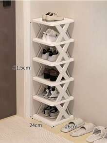 Rak Sepatu Sempit 2-9 Tingkat, Organizer Sepatu yang Ditingkatkan, Rak Sepatu Berdiri Bebas yang Ringkas, Rak Penyimpanan Sepatu DIY Hemat Ruang, Cocok untuk Lorong dan Lemari, Muat Ukuran Sepatu 42-43, Struktur Kokoh yang Mudah Dirakit, Warna Hitam dan Putih, Dekorasi Rumah, Dekorasi Musim Gugur - MultiWarna - View 14