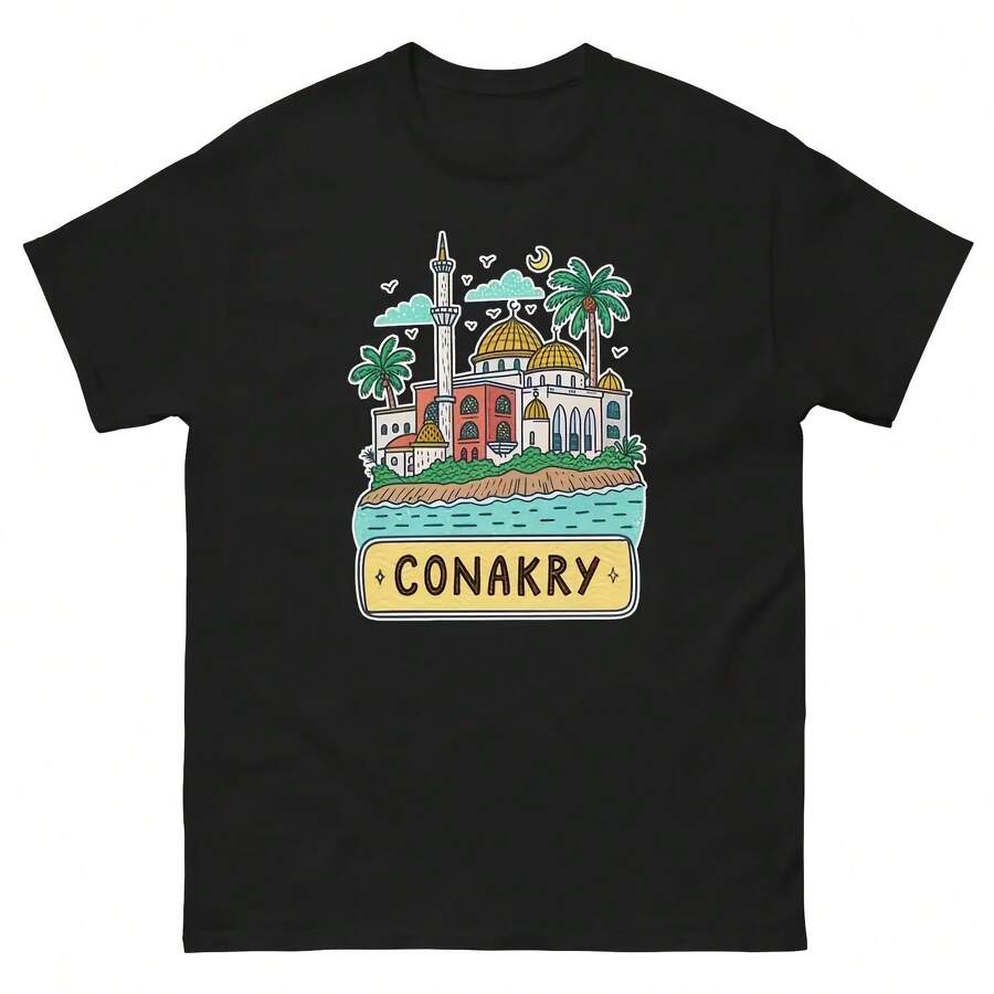 Conakry World Travel Urban Area City T Shirt - Shape - View 1