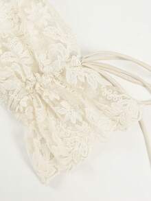 ii Women's Elegant Embroidered Lace Sheer Blouse Spring - Apricot - View 9