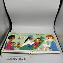 Foldable Inner Page Family Story Time Cognitive Enlightenment Language Development Perfect Christmas Halloween Gift Science Education Portable Flip Learning Material Cardboard - Multicolor - View 8