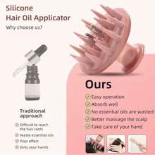 1 cái đầu bôi silicon đa chức năng dùng để massage da đầu, chăm sóc tóc, thoa tinh dầu, dạng lỏng, dùng để bơm dầu gội. - Nhiều màu - Xem 4