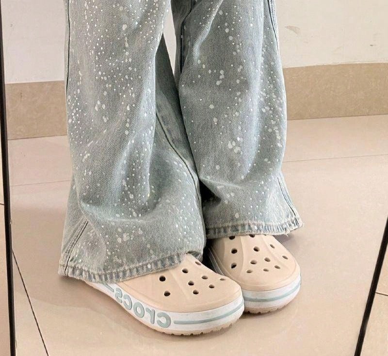 Crocs Dép bít mũi rỗng ruột Bayaband EVA chống trượt bền chắc thời trang, màu be 205089-1LI - 205089-1LI - Xem 1