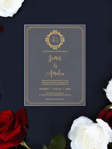 1/5/10件客製化壓克力婚禮邀請函/花卉圖案婚禮邀請卡/婚禮用品/情人節禮物/客製化優雅派對邀請函/透明壓克力婚禮邀請卡/可客製化新娘婚前派對/花園婚禮邀請函，適合婚禮儀式、新娘婚前派對、訂婚派對和婚禮公告 - 彩色 - 查看 58