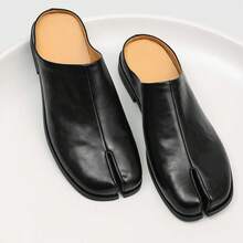 Retro Pig-Trotter Split-Toe Shoes, Half-Closed-Toe Slippers For Men, Summer Outdoor Wear, Niche Slip-On Half-Slippers - Black - View 5