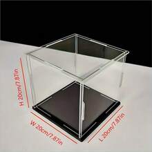 Removable, Acrylic Display Cabinet, Plastic Collectible Display Case, Protective Storage Box For Models, Suitable For Display And Collection, Elegant Storage Box For Home And Retail - Black - View 36