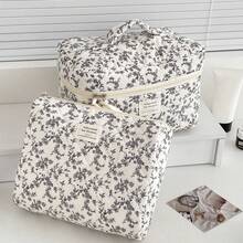 3 pièces Ensemble de sacs cosmétiques matelassés, comprenant un ruban, un organisateur de voyage floral, un décor de chambre, un sac, un sac à maquillage, une coiffeuse, un sac de voyage, un sac cosmétique, des accessoires de voyage, une boîte de rangement, un meuble, des accessoires de voyage, un sac cosmétique, un sac de toilette, un organisateur de bureau, un sac cosmétique, des accessoires de voyage, un sac, des accessoires de voyage, des accessoires de coiffeuse, un petit sac à maquillage - Noir et Blanc - Voir 13
