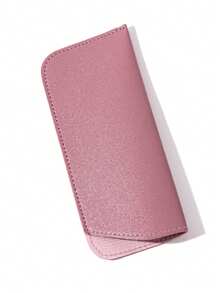 1 pieza Estuche portátil de cuero sintético suave para gafas, bolsa de almacenamiento de gafas de moda, funda protectora de gafas para mujer, funda de gafas para vacaciones, caja protectora de gafas de moda minimalista, organizador de gafas de lectura, accesorios para gafas, regalo de graduación para amigos - 1 pieza rosa - Ver 6