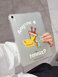 Ốp máy tính bảng trong suốt Paul Frank được cấp phép chính thức, họa tiết hươu cao cổ chơi tennis hoạt hình, ốp máy tính bảng mới, thích hợp làm quà tặng ngày lễ, sử dụng khi đi làm và thiết kế chống rơi vỡ chất lượng cao hàng ngày. - Nhiều màu - Xem 3