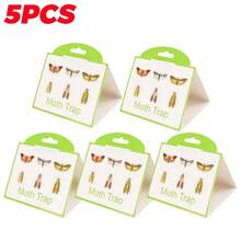 Trampas para polillas y plagas, pegatina para polilla de feromonas, atrapamoscas para insectos, trampas adhesivas para moscas, despensa de jardín, comida, atrapamoscas, pegatina, trampa para platos - 5 piezas - Ver 11