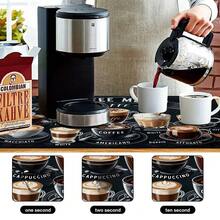 1pc Coffee Drying Mat, Coffee Machine Pad, Chalkboard Style Coffee Menu Pattern Absorbent Draining Mat For Cafe Dining Table, Multipurpose Drainage Pad, Home Gift, Desktop Decor - XYLSD-249 - View 7