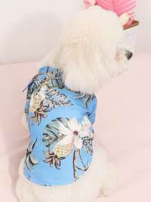 1 pieza Camisa ajustada sin estiramiento para mascotas, adecuada para gatos y perros pequeños para usar en casa y al aire libre en primavera y verano (El tamaño del producto es pequeño, se recomienda pedir 1-2 tallas talla grande) - Multicolor - Ver 6