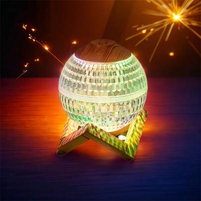 Crystal Ball Humidifier USB Large Mist Spray Night Light Atmosphere Lamp Desktop Decor For Bedroom Office