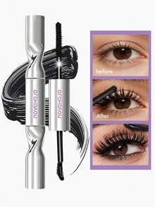 NOVO 2-In-1 Dual-Ended Mascara – Curl & Lock, Volumizing + Lengthening (No Raccoon Eyes, Smudge-Proof All Day)R - 查看 1