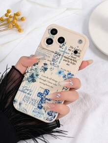 Ốp lưng điện thoại màu xanh cổ điển in hình hoa và câu Kinh Thánh, tương thích với iPhone 13/15/16/17pro/17/14/17/15pro/15 Plus/15 Promax/7plus/8plus/X/Xs Max/Xr/11pro/12pro/13pro/14pro/12mini/13mini/11promax/12promax/13promax/14promax/14plus/17pro Max/17Air/6/6s Plus/7/8/16Pro/16plus/16promax/Se2/17promax và tương thích với Samsung. Ốp bảo vệ chống rơi Cross Floral cho Galaxy/A54/A14/A12/A13/A15/A32/A33/A24/A52S/S20/S21/S22/S23/S24/S23Plus/S24ultra/S25/A15/A33/A23/A07/A17/S26/A56/A57 - Nhiều màu - Xem 5