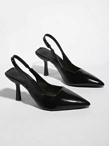 2026 New 9cm Stiletto High Heel Patent Leather Fashion Pointed Toe Comfortable Versatile Pumps - Black - View 8