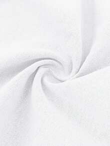 Men's White Short Sleeve Linen Polo Shirt, Breathable And Comfortable, Suitable For Beach And Casual Summer Wear - 白色 - 查看 7
