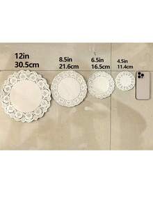 100/50pcs Round Lace Paper Doilies, Suitable For Fried Foods, Desserts, Cookies, Wedding Table Decor, Cookie Cake Mats, Kitchen Utensils, Kitchen Accessories, Kitchen Supplies, Halloween, Christmas - View 7