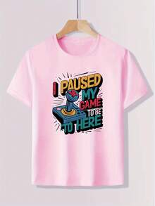 Camiseta de algodón Game para adolescentes - Rosa - Ver 1
