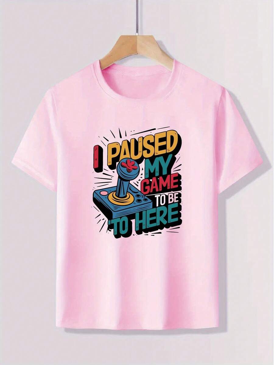 Camiseta de algodón Game para adolescentes - Rosa - Ver 1